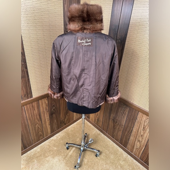 VINTAGE MARSHALL FIELD & COMPANY RUSSIAN SABLE FUR COAT JACKET MEDIUM - Picture 10 of 12